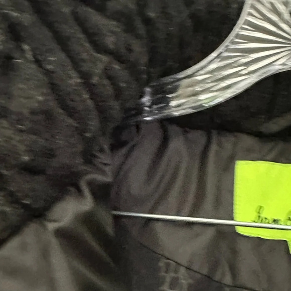 Sam Edelman Lara Puffy Coat Black Down Filled Quilted Puffer Jacket Hooded Sz M - Picture 3 of 6